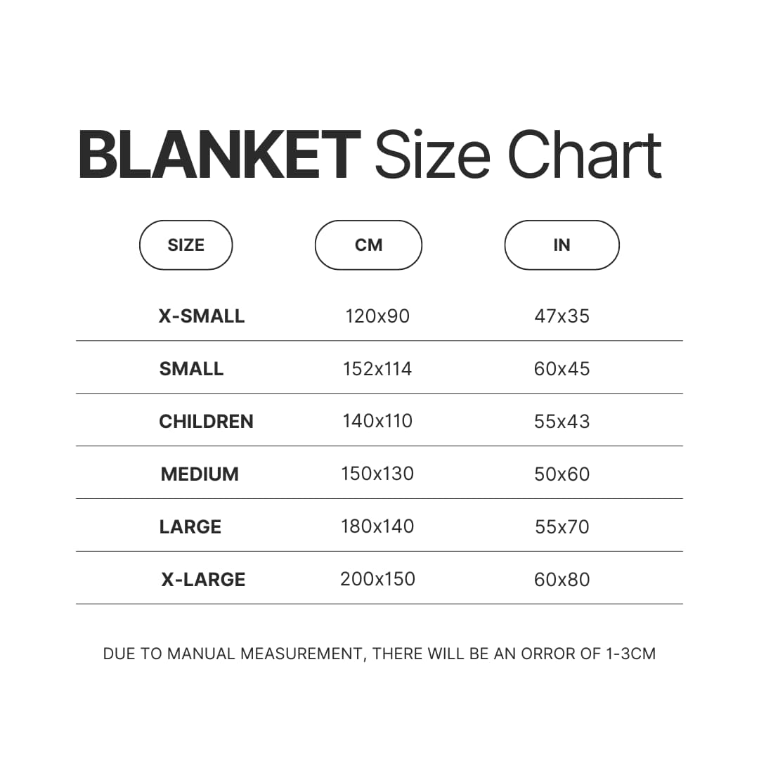 Blanket Size Chart - Risk Of Rain Store