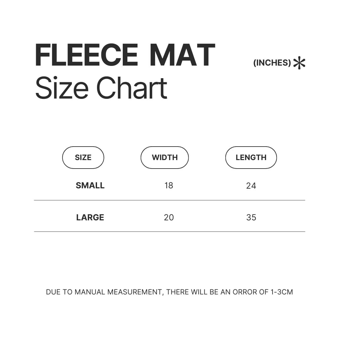 Fleece Mat Size Chart - Risk Of Rain Store