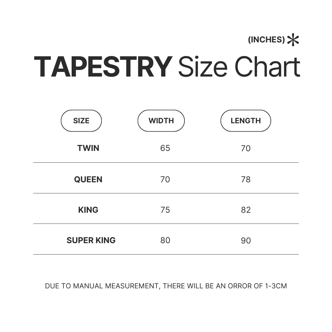 Tapestry Size Chart - Risk Of Rain Store